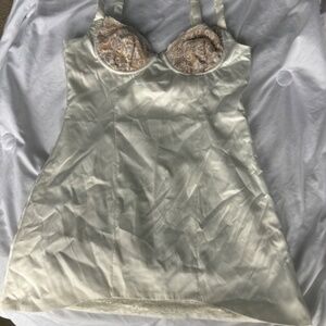 White Fox Cream Mini Dress